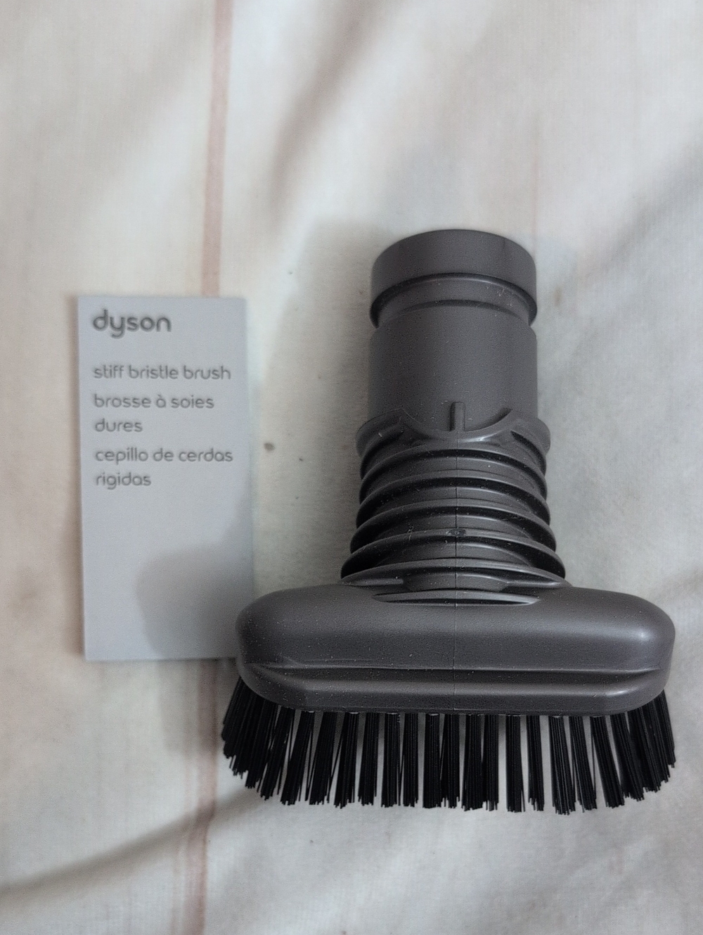 Genuine Dyson Stiff Bristle Brush 918508-01 Vacuum Attachment Tool Gray